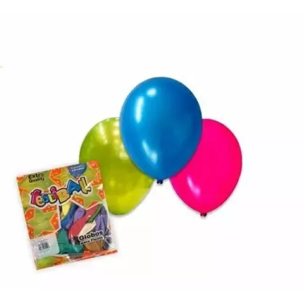GLOBO FESTIBALL PERLADO 10 X 50U MULTICOLOR