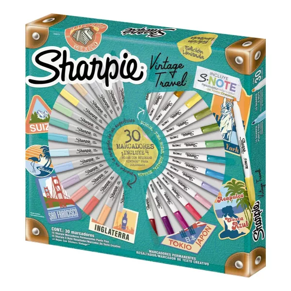 RULETA SHARPIE VINTAGE TRAVEL X 30U