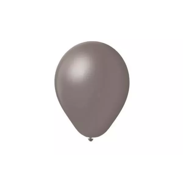 GLOBO PARTY TIME PERLADO 12 X 25U PLATA