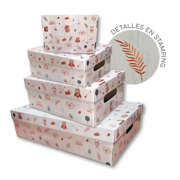 CAJA GSM CHICA 31X22X13 CM NORDIC STAMPING