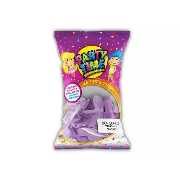 GLOBO PARTY TIME 9 X 50U LILA