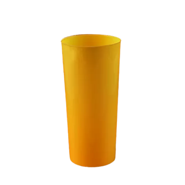 VASO TRAGO LARGO PP AMARILLO PASTEL KOVALPLAST