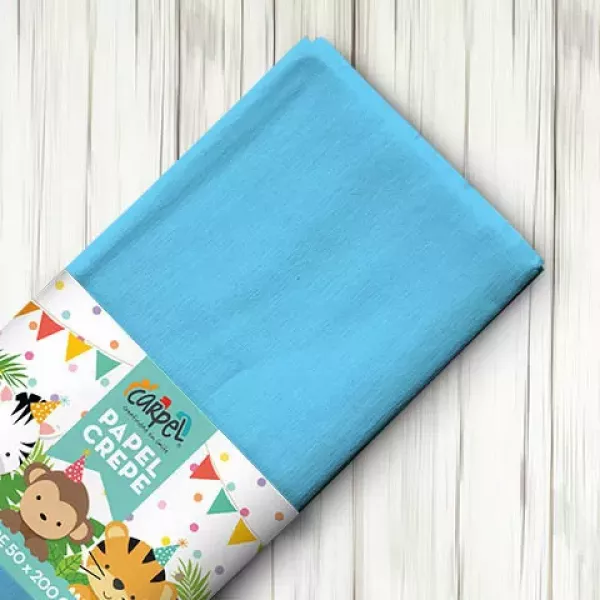 PAPEL CREPE CELESTE CARPEL 50X200 CM