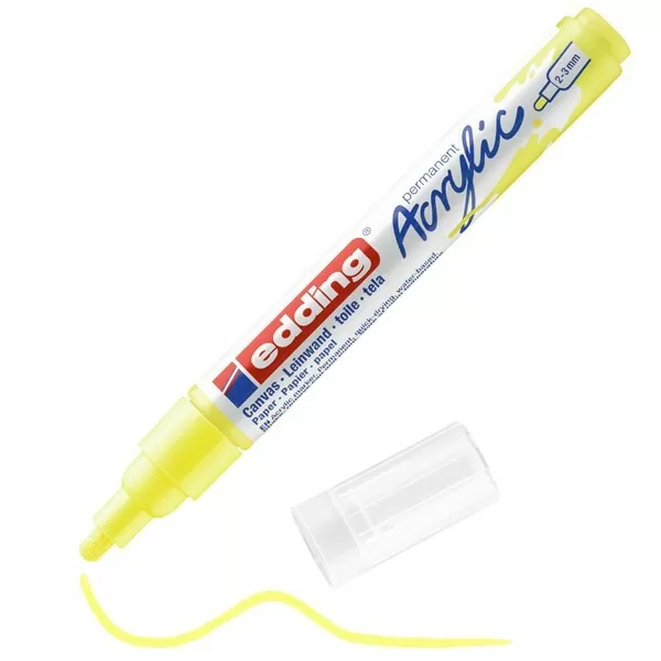 MARCADOR EDDING 5100 ACRILICO MEDIO AMARILLO FLUO
