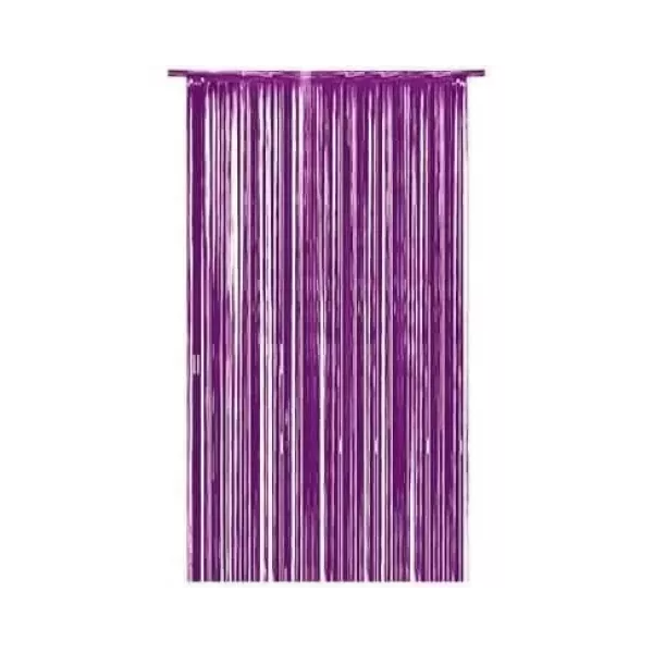 CORTINAS METALIZADAS 2MT X 90CM VIOLETA