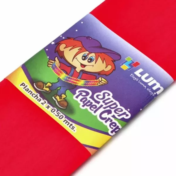 PAPEL CREPE LUMA ROJO 50X200 CM
