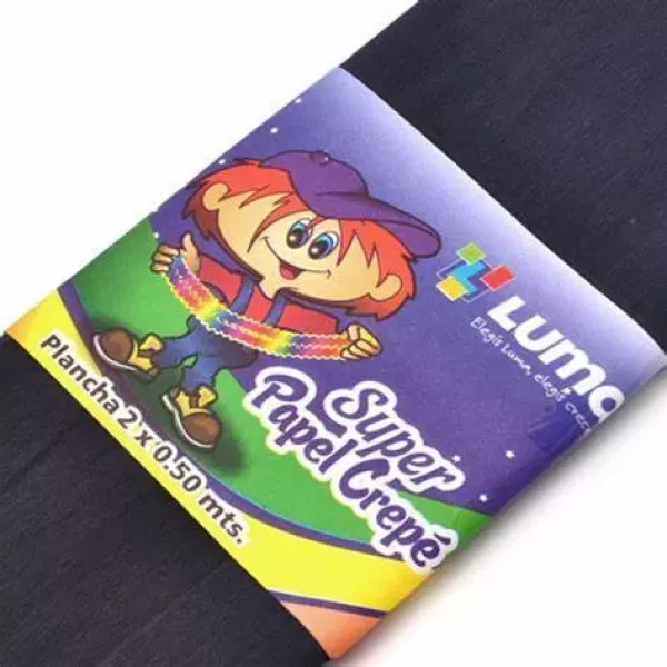 PAPEL CREPE LUMA NEGRO 50X200 CM