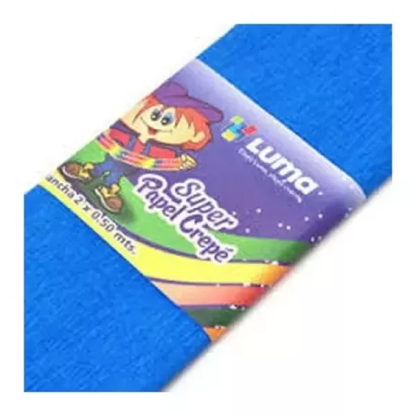 PAPEL CREPE LUMA AZUL 50X200 CM