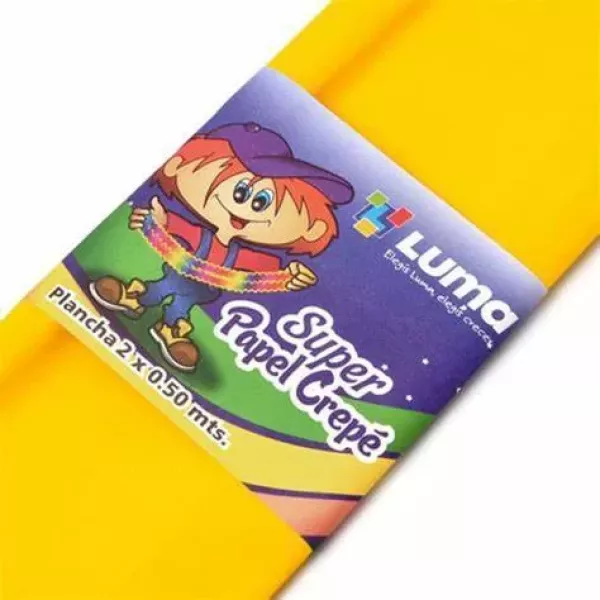 PAPEL CREPE LUMA AMARILLO 50X200 CM