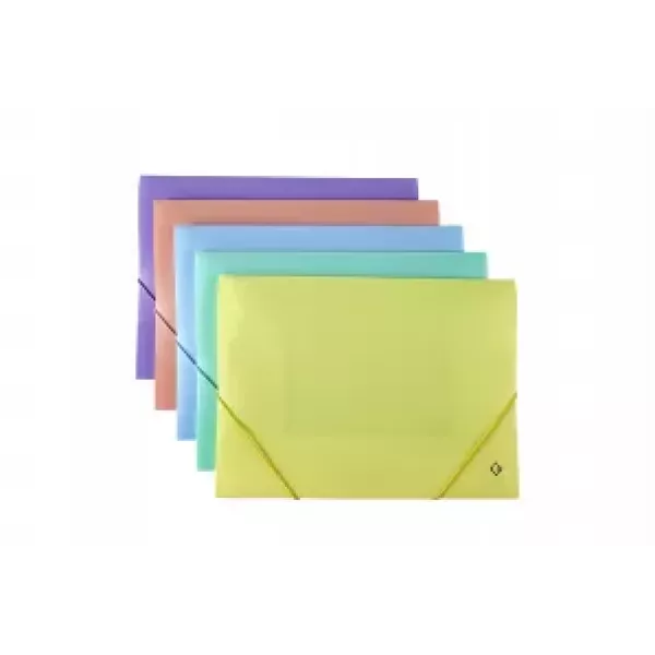 CARPETA PLAST. PASTEL 3 SOL. C/ELAST. OF. THE PEL