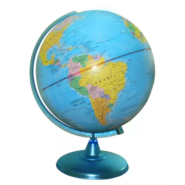 GLOBO TERRAQUEO BASE PLASTICO 20CM POLITICO