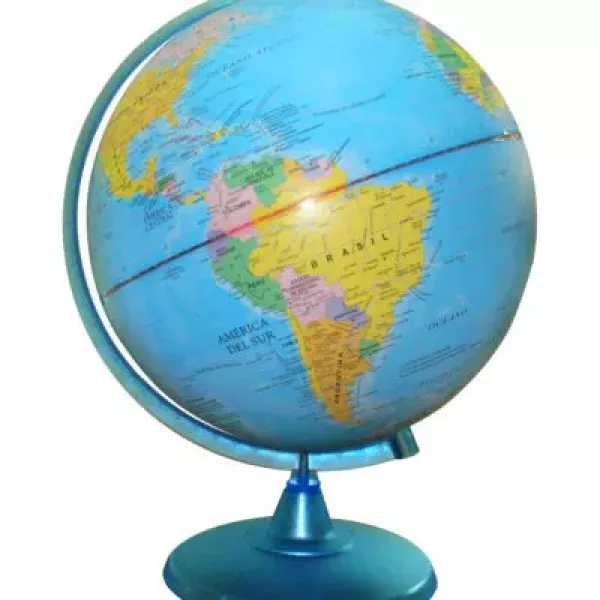 GLOBO TERRAQUEO BASE PLASTICO 25CM POLITICO