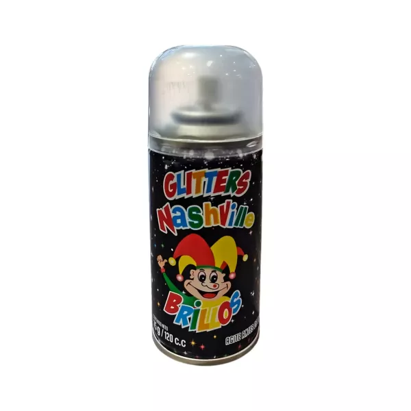 GLITTER EN AEROSOL PLATA 80G