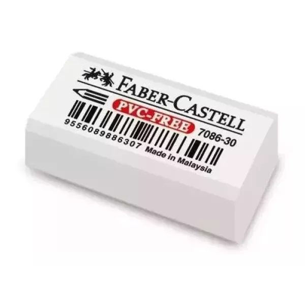 GOMA BORRAR FABER CASTELL BLANCA PVC FREE