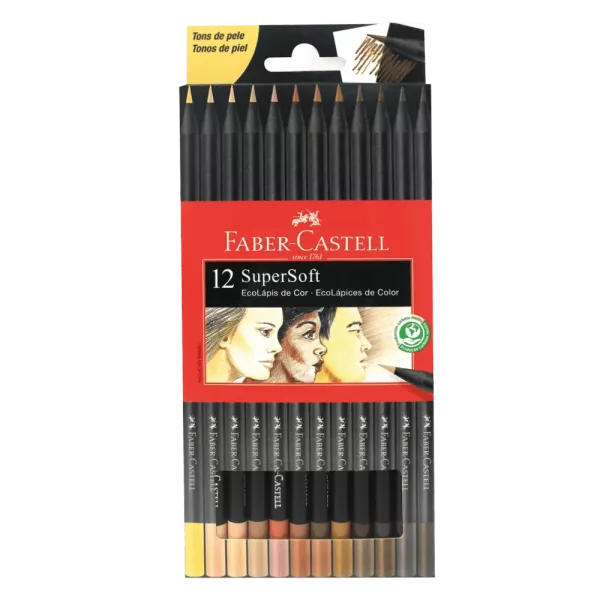 LAPIZ COLOR FABER CASTELL SUPER SOFT X 12U PIEL