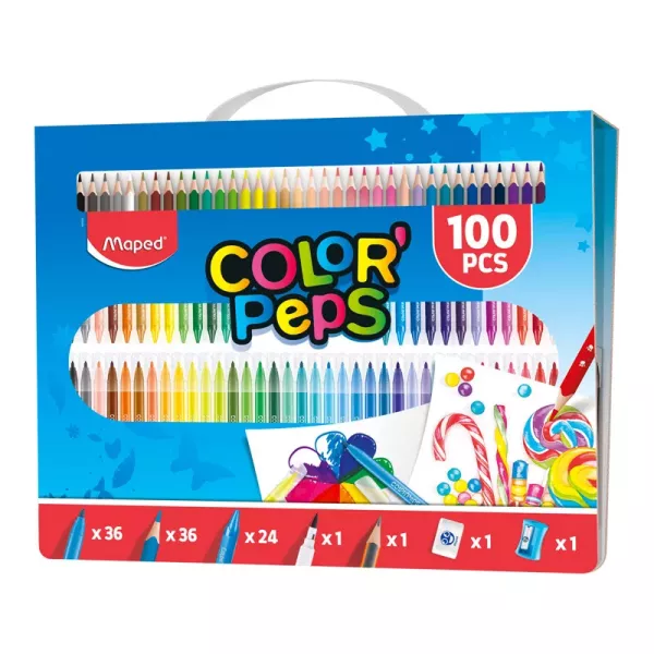 KIT COLOREO COLOR PEPS MAPED X 100 PIEZAS