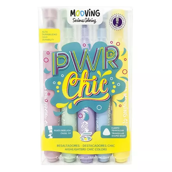 RESALTADORES PWR CHIC PASTEL MOOVING X 5U (3051905)