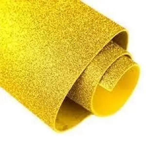 PLANCHA GOMA EVA BRILLO 56X42 DORADO CLARO