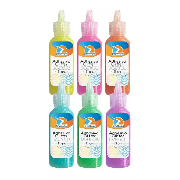 ADHESIVO EZCO GLITTER GLUE PASTEL 21G