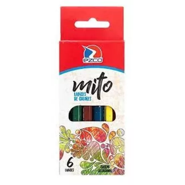 LAPIZ COLOR EZCO MITO CORTO X 6U