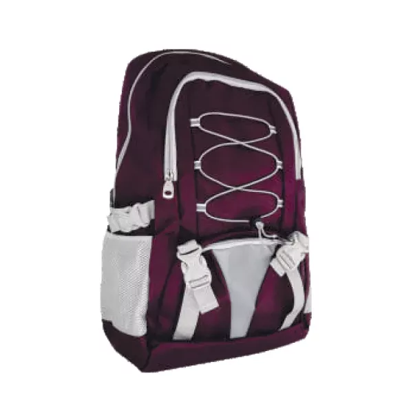 MOCHILA UTIL UNO BOR/GR C/BOLS FRENTE Y LAT (URB-01)