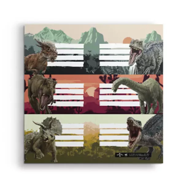 ETIQUETA ESCOLAR JURASSIC WORLD X 12U 1301232