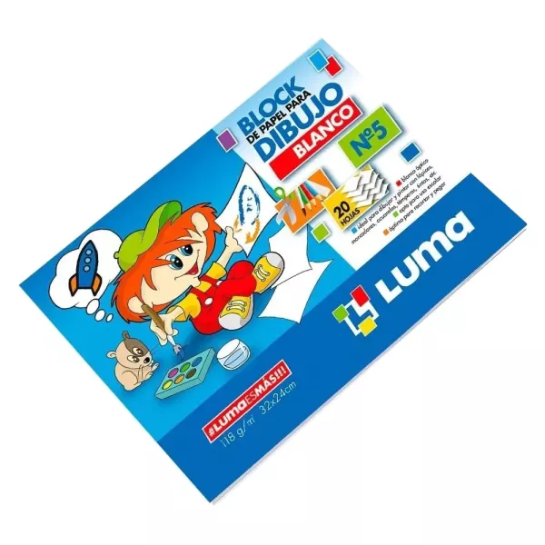 BLOCK DIBUJO LUMA N°5 BLANCO 24X32 X 20H