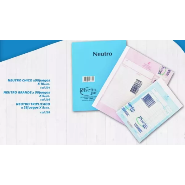 TALONARIO NEUTRO DISEÑO GRANDE