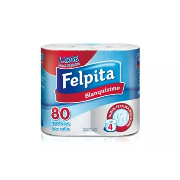 PAPEL HIGIENICO FELPITA LARGE 10 X 4 X 80MT