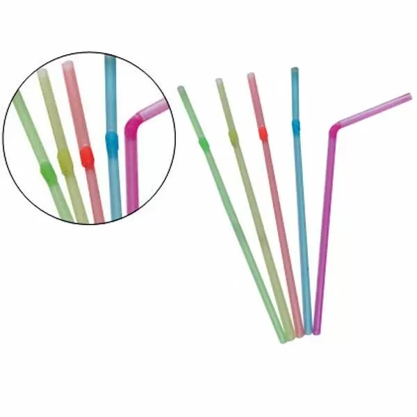 SORBETE PLAST. FLEX FLUO S/FUNDA X 100U