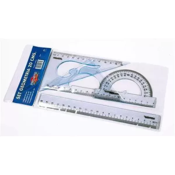 SET GEOMATRIA PROARTE 1 REG30, 2 ESCUAD., 1 TRANSP.