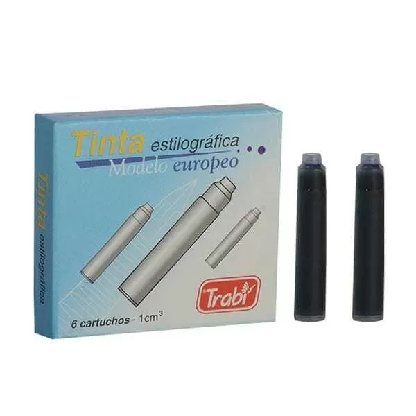 CARTUCHO EUROPEO TINTA TRABI X 6U