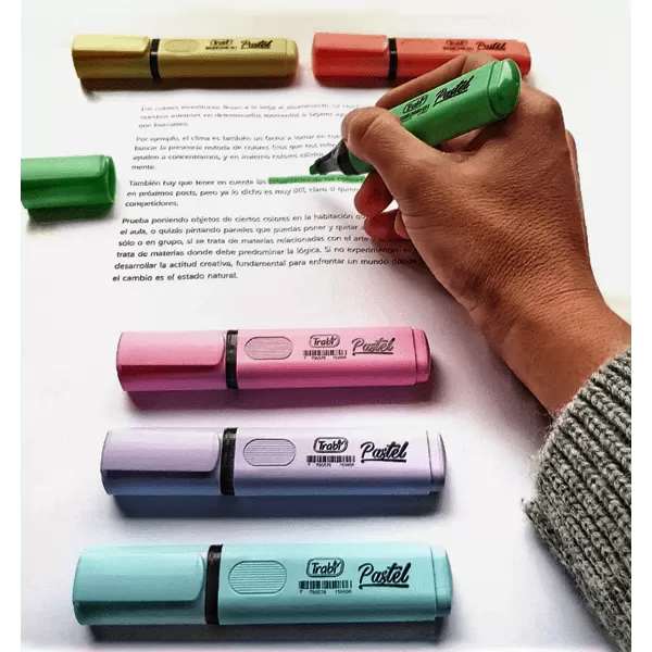 RESALTADOR TRABI PASTEL CELESTE