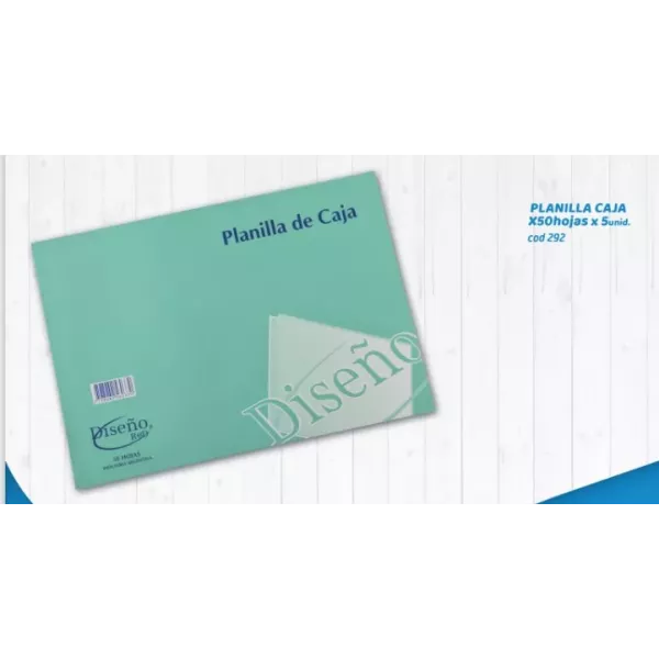 TALONARIO PLANILLA DE CAJA X 50H