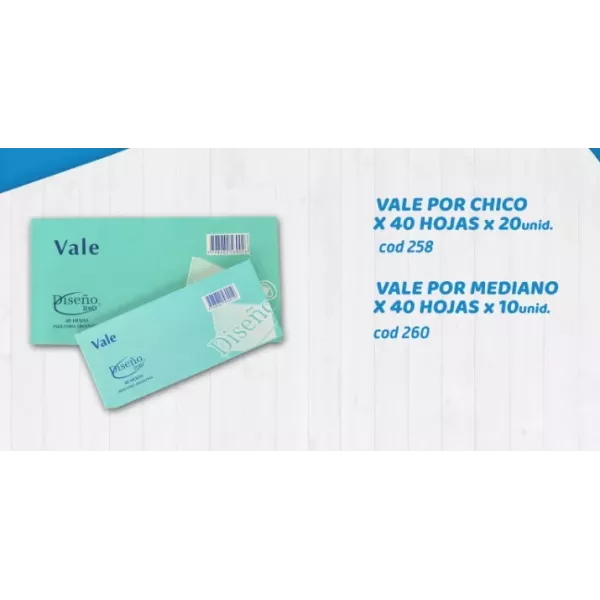 TALONARIO VALE MEDIANO 40 H.