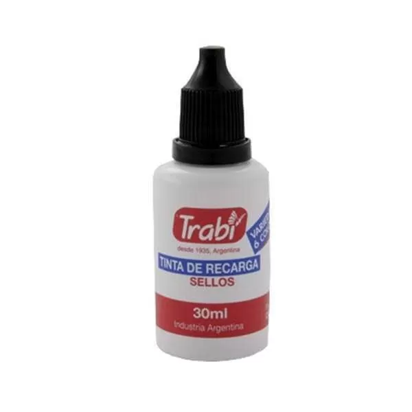 TINTA P/SELLOS TRABI ROJA 30CC