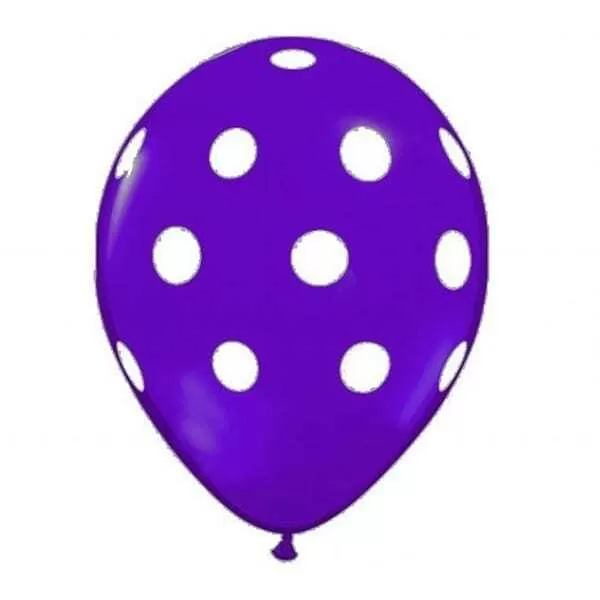 GLOBO BOMBUCHA 12 x 10u LILA OSC. LUNAR BCO.