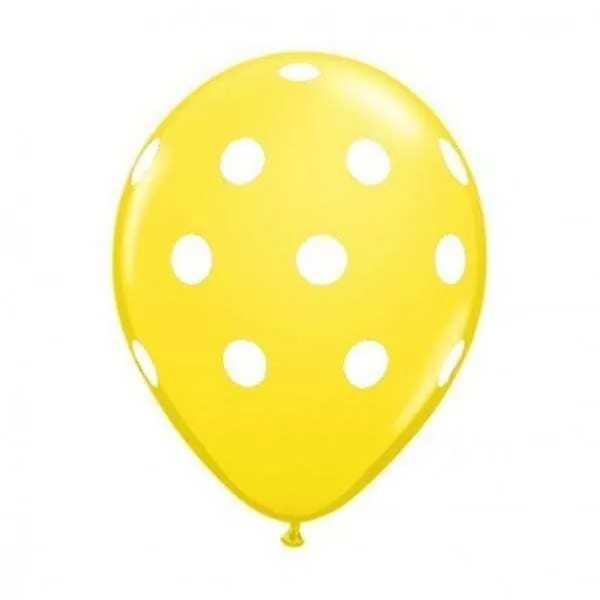 GLOBO BOMBUCHA 12 x 10u AMARILLO LUNAR BCO.