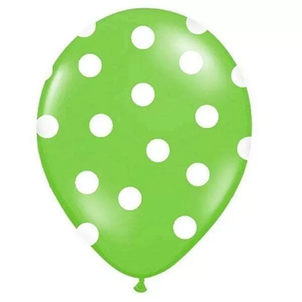 GLOBO BOMBUCHA 12 x 10u VERDE. CL. LUNAR BCO.