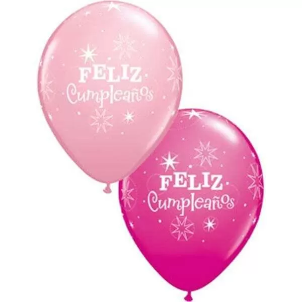 GLOBO BOMBUCHA PERLADO 12 x 50u FELIZ CUMPLE