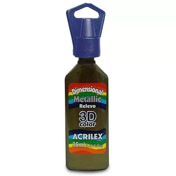 PINTURA DIM. 3D METAL ACRILEX 35ML MARRON 531