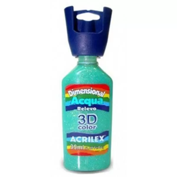 PINTURA DIM. 3D ACQ. ACRILEX 35ML VERDE GL. 552