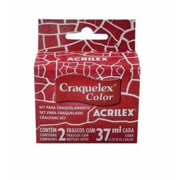 SET CRAQUELADOR ACRILEX 2U X 37ML ROSA A. 828