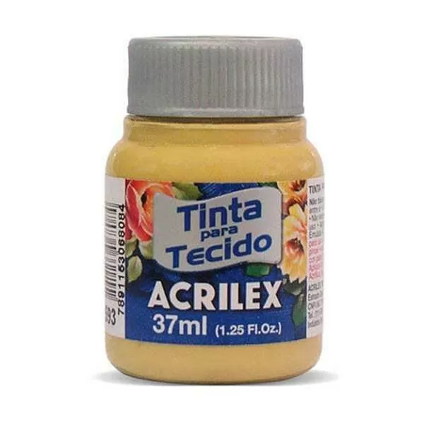 PINTURA TELA ACRILEX 37ML MOSTAZA 593