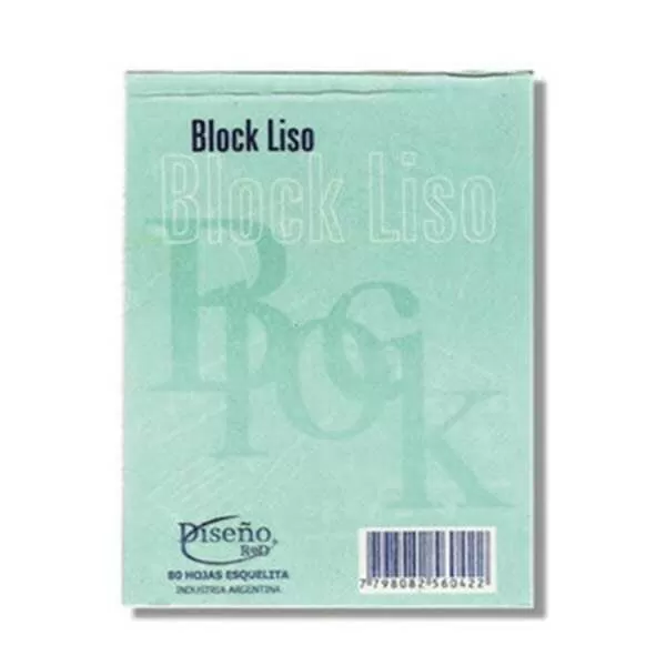 BLOCK BORRADOR ESQUELITA X 80H