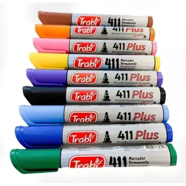 MARCADOR PERM TRABI 411 ROJO PR REC