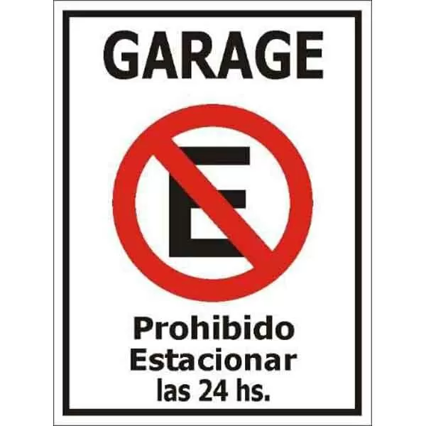 CARTEL PVC PROHIBIDO ESTACIONAR