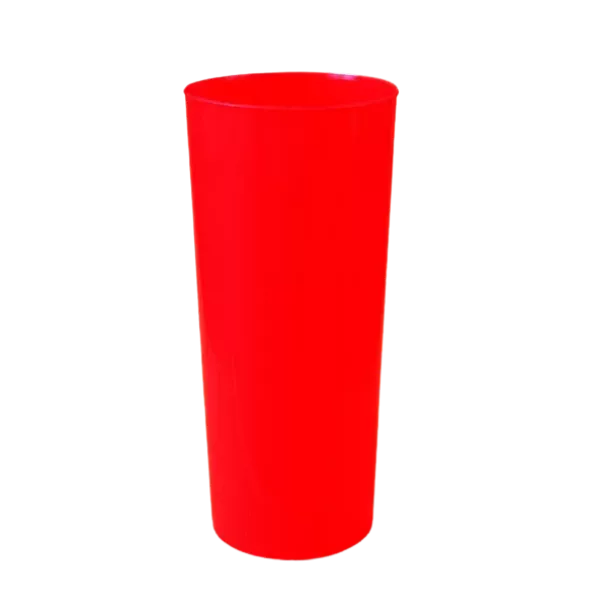 VASO TRAGO LARGO PP ROJO KOVALPLAST