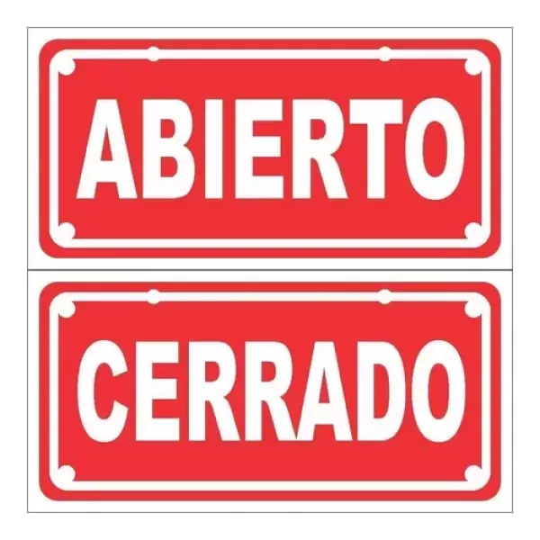 CARTEL ALTO IMPACTO ABIERTO/CERRADO (COLGANTE)