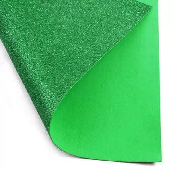 PLANCHA GOMA EVA BRILLO 56X42 VERDE NAVIDAD